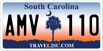 SC license plate AMV110