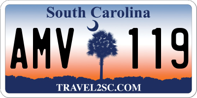 SC license plate AMV119