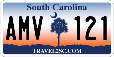 SC license plate AMV121