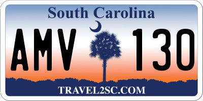 SC license plate AMV130