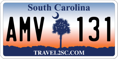 SC license plate AMV131