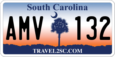 SC license plate AMV132