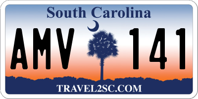 SC license plate AMV141
