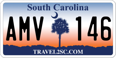SC license plate AMV146