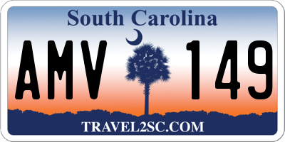 SC license plate AMV149