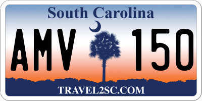 SC license plate AMV150