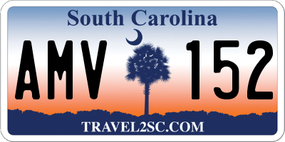 SC license plate AMV152