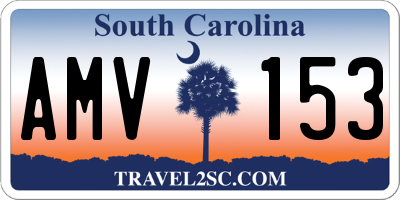 SC license plate AMV153