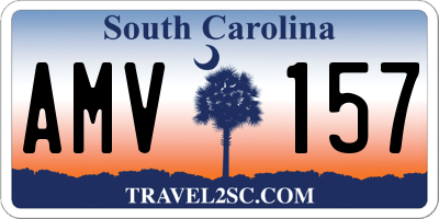 SC license plate AMV157