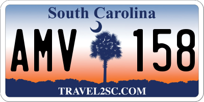 SC license plate AMV158