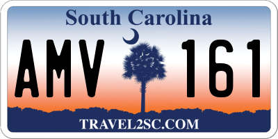 SC license plate AMV161