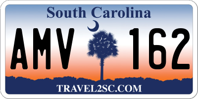 SC license plate AMV162