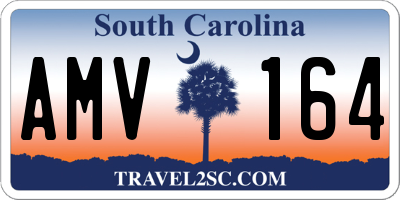 SC license plate AMV164