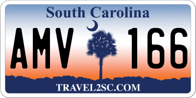 SC license plate AMV166