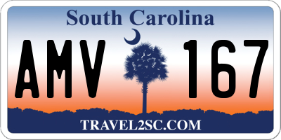 SC license plate AMV167