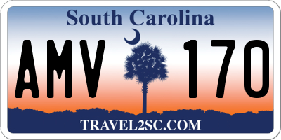 SC license plate AMV170