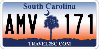 SC license plate AMV171