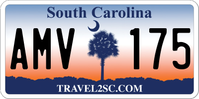 SC license plate AMV175