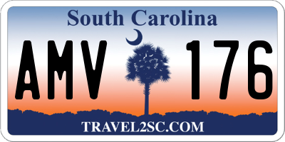 SC license plate AMV176