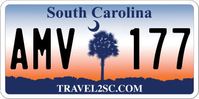 SC license plate AMV177