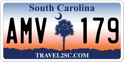 SC license plate AMV179