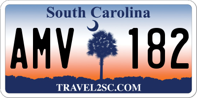 SC license plate AMV182