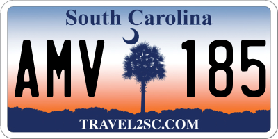SC license plate AMV185