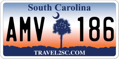 SC license plate AMV186