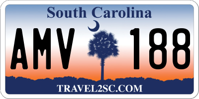 SC license plate AMV188