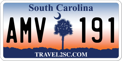 SC license plate AMV191