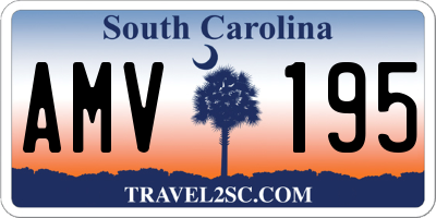 SC license plate AMV195