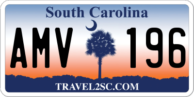 SC license plate AMV196