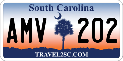 SC license plate AMV202
