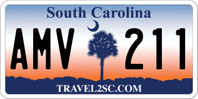 SC license plate AMV211