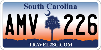 SC license plate AMV226