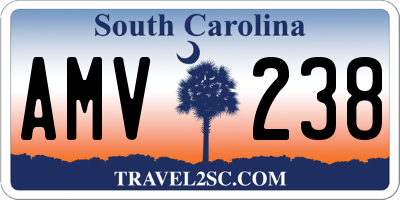 SC license plate AMV238