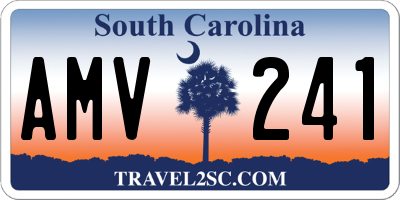 SC license plate AMV241