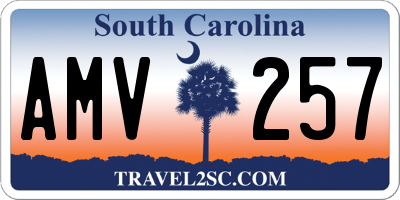 SC license plate AMV257
