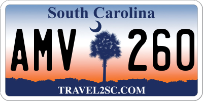 SC license plate AMV260