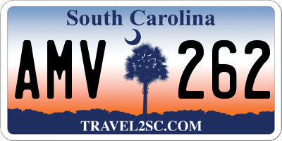 SC license plate AMV262