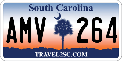 SC license plate AMV264