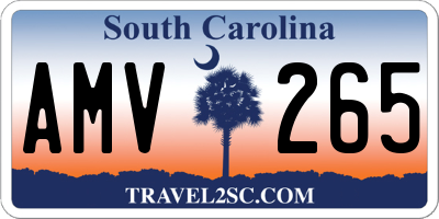 SC license plate AMV265