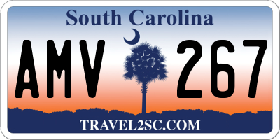 SC license plate AMV267