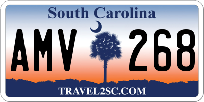 SC license plate AMV268