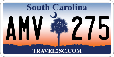SC license plate AMV275
