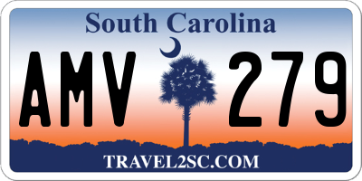 SC license plate AMV279