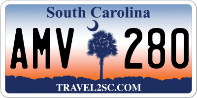 SC license plate AMV280