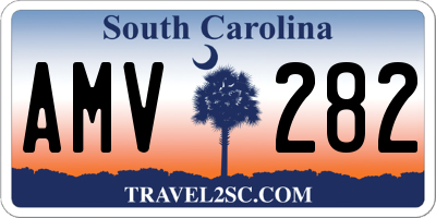 SC license plate AMV282