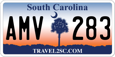 SC license plate AMV283