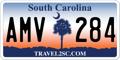 SC license plate AMV284